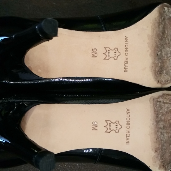 Antonio Melani Women's Black Patent leather Heels. Fallon Pumps Size 9M.Euc - Picture 5 of 8